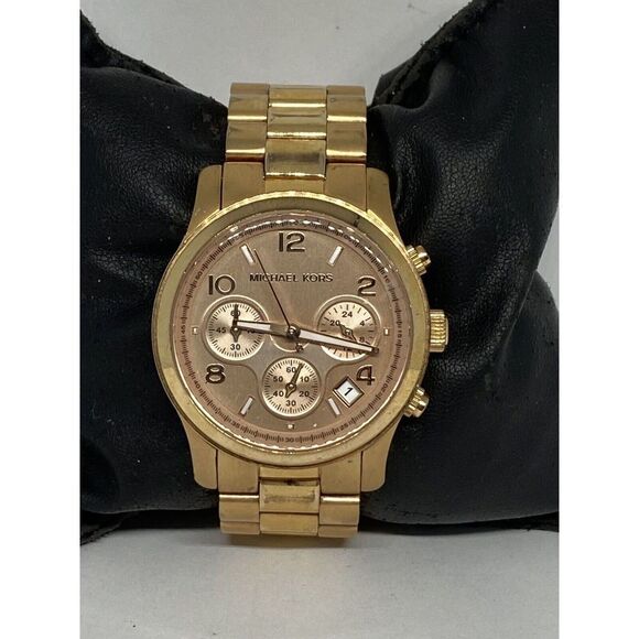 Michael Kors Runway MK5128 Women's Stainless Steel Analog Rose Dial Watch UC657 - Picture 3 of 12